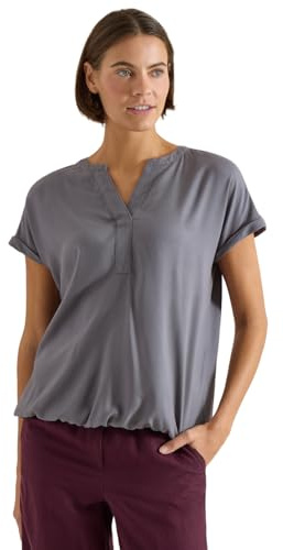 Cecil Kurzarm Bluse mit Split Neck