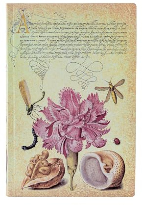 Pink Carnation (Mira Botanica) Mini Lined Softcover Flexi Journal (Elastic Band Closure)