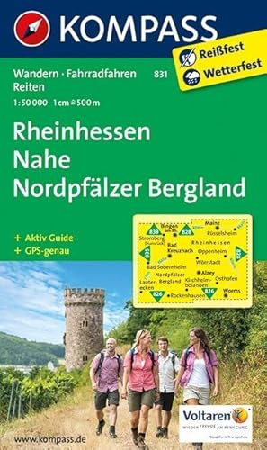 Rheinhessen - Nahe - Nordpfälzer Bergland: Wanderkarte mit Aktiv Guide und Radwegen. GPS-genau. 1:50000 (KOMPASS Wanderkarte, Band 831)