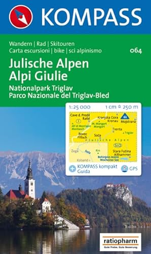 Julische Alpen / Alpi Giulie, Nationalpark Triglav / Parco Nazionale del Triglav-Bled: 1 : 25 000: Wandern, Rad, Skitouren. GPS-geeignet