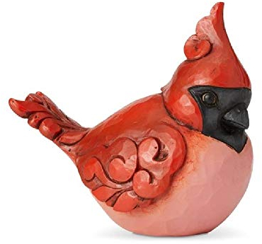 Enesco Jim Shore Heartwood Creek Luck in The Air Cardinal Bird Figur, 11,2 cm, Rot