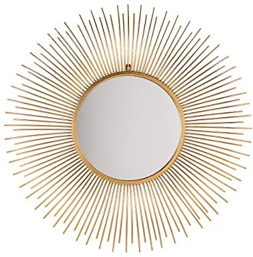 Beliani Spiegel Gold rund Sonnenform Vintage Dia. 80 CILLY