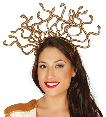 Amakando Außergewöhnlicher Haarschmuck Hydra/Gold/Mystischer Diadem mit Schlangenköpfen/EIN Highlight zu Mottoparty & Straßenkarneval