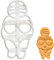 Venus von Willendorf Ausstechform, 1 Teil, Bakerlogy