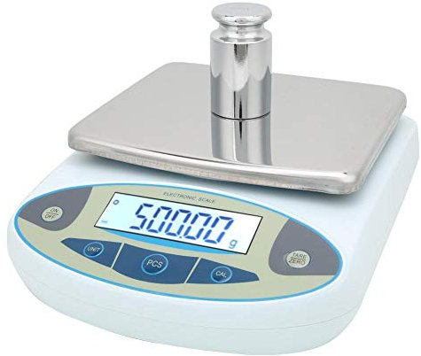 Digitalwaage, 5000 g 0,01 g 100-240 V Digitale Präzisionswaage Labor Briefwaage mit Elektronischer Waage Schmuckwaagen für Genaues Gramm, Küche(EU)