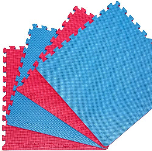 EYEPOWER - 4 tappetini professionali per arti marziali, 63 x 63 cm, spessore 2 cm, per la casa