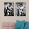 Mode Pop Art Sexy Toilette Femme Impression sur Toile Moderne Bar Pub Peinture Fille Fumer et Boire Mur Photo Décor À La Maison Affiches 50x70 cmx2 sans Cadre