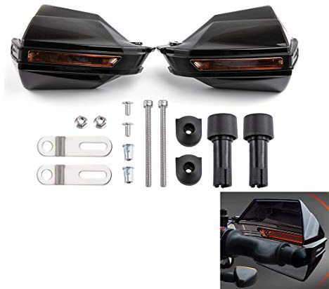 Evomosa Motorbike Handguard Handle Protection Shield - Black, PP Plastic - Motorcycle, Motocross, Scooter - Handlebar Guard