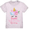 Kiddle-Design Große Schwester T-Shirt Einhorn-Motiv Geschwister Personalisiert mit Name Wunschname | Geschenk Geburt Ankündigung Schwangerschaft Unicorn