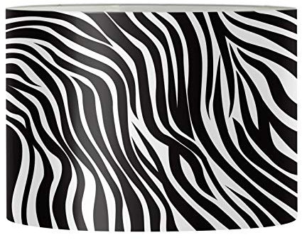 Biyejit Lampenschirm mit Zebra-Druck, rund, eleganter Stil für Heimdekoration