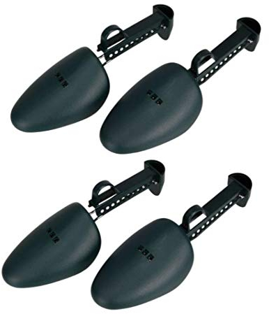 2 Pairs Black Adjustable Length Shoe Tree Adult Shoe Stretcher Plastic Shoe Shaper Support for Boot High Heels Casual Sneaker (Men)