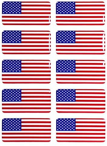 BIKE-label USA 3D Aufkleber Flaggen 40 x 20 mm Sticker Auto Motorrad X300604
