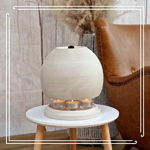 NTRY Home® CandleStove Teelichtofen - Stil Moon XL Ø26 cm - Doppelwandig - 3Top Heater - Teelichtheizung - Teelichtwärmer - Tischofen - Tischheizung - Tischwärmer