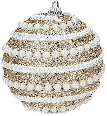 Weihnachtsbaumschmuck Weihnachtskugel Farbkugel eingetaucht in Pulverkugel Weihnachtsschmuck Anhänger Kugel Weihnachtsschmuck Wohnmobil Zubehör (Rose Gold, One Size)