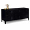 IDMarket - Sideboard mit 3 Türen Ester aus Holz und Metall, Schwarz