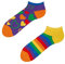 Dedoles Sneaker Socken Low Cut Füßlinge Unisex Damen Herren Baumwolle lustiges Design Geschenk links rechts verschieden, Farbe Mehrfarbig, Motiv Bunte Liebe, Gr. 39-42