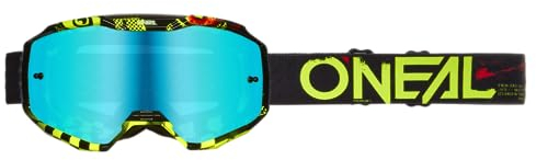 O'NEAL B-10 Goggle ATTACK V.24 black/neon yellow - radium blue