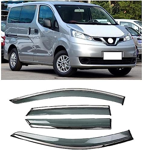 DIOTTI 4 Piezas Deflector Ventana Lateral para Nissan NV200 L 2016, Visera Ventana Lateral Coche Toldos Ventilación Visera Ventana Lateral