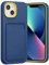 ZCDAYE Case for iPhone 13, Soft Silicone Phone Case with Card Holder, Silky Touch Slim Protective Phone Cover for iPhone 13 (6.1 inch), Dark Blue