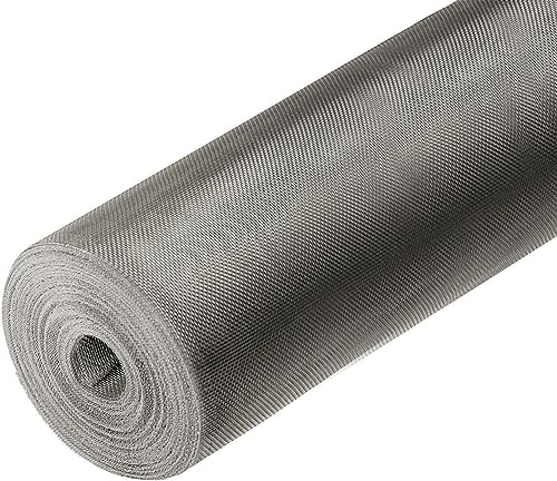 10 Meter Edelstahl Fliegengitter 80cm Breite | Maschenweite 1x1mm | Perfekt als stabiles, langlebiges Fliegengitter Insektenschutzgitter oder als Gewebe für Modellbau
