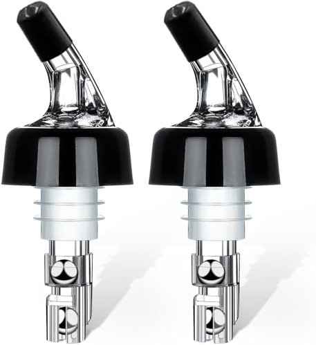 Automatic Measured Bottle Pourer - Quick Shot Spirit Measure Pourer Drinks Wine Cocktail Dispenser Home Bar Tools - 2 pack 1.5oz