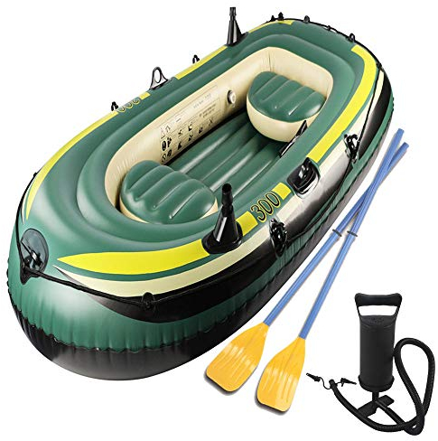 Großes Schlauchboot für Pool mit Rudern, Schlauchboote für Erwachsene mit Motorhalterung, Tourenkajak, Schlauchboote, kleines Floß