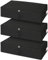 Underbed Storage Box with Lids, 3 Pack Under-Bed Storage with Side & Bottom Support & 3 Handles, Large Foldable Fabric Under Bed Clothes Storage for Duvets Comforters, 76x38x17cm