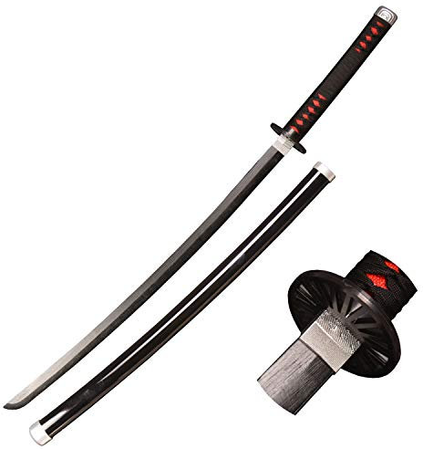 Eroberer Replicar la Espada Juego de Roles Espada Tanjirou Espada Samurái, Accesorios de Espada de Plástico Jugar Halloween Papel Regalo 40 Pulgadas