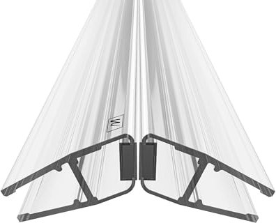 WAKA® Premium SET Magnet - Duschdichtung & Duschtür PRO-M3 Duschdichtungen für Duschtüren Optisch Transparent, Dichtung Dusche Glastür 6-8mm, 200cm Duschtürdichtung 135° möglich