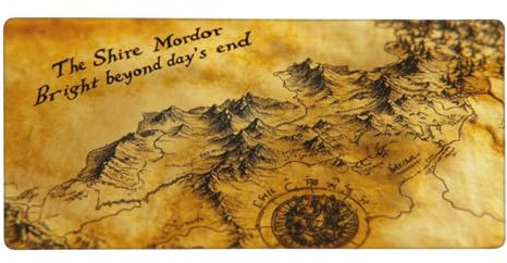 Mouse Pad Map, Retro Large Mouse Mat XXL 32x12 inch, Extended Gaming Mouse Pad with Stitched Edges, Anti-Slip Rubber Base, Soft Smooth Surface and Waterproof Cloth, Desk Pad for Office Home Work