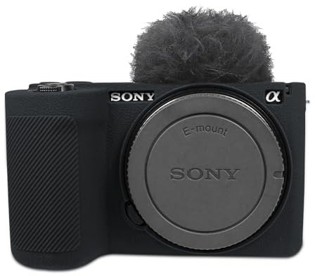 Camera Case For Sony ZV-E10 II, Easy Hood Soft Silicone Travel Carrying Case ZVE10 II Protective Cover Body Skin DSLR Camera Sleeve (Black)