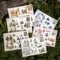 Ta Merry Rub Ons Transfer Sticker Wald & Tiere Scrapbook Stickers 12 Blatt Ästhetische Sticker Zubehör Kreative Dekoration für Scrapbooking,Album Sticker,Journaling Sticker(Forest)