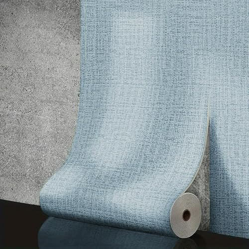 DFLINGA 50 cm x 10 m Leinen 3D Schaum Selbstklebendes PVC Einfarbig Verdickt Wasserdicht Hintergrund Wand Renovierung Tapete Wandaufkleber