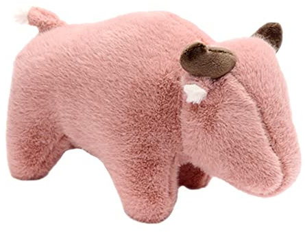 Abaodam 1 Pc peluche lovable body plushies regalini per doll giocattolo della mascotte del festival bambola di capodanno mascotte di bue giocattolo di Capodanno tessile rosa