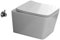 Aqua Bagno, Spülrandloses Dusch-WC Delta 2.0, mit Bidet-Funktion, Hänge-WC, 53cm lang, weiß