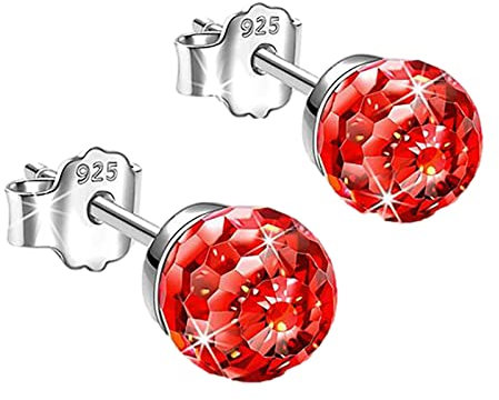 925 Sterling Silver Stud Earrings Cubic Zirconia Stud Earrings for Women Girls Colourful Earrings Plugs Jewelry for Women Girls Men clearance+sale+items