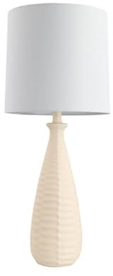Home Deluxe Große Tischlampe mit Stoffschirm MELVA - Creme | Tischlampe, große Tischlampe, Design Tischlampe