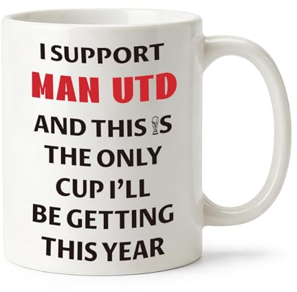 Aitsite Funny Football Mug, THE ONLY Cup I'll BE Getting This Year, Man Utd Fans Gift, for Friend Dad Colleague, Birthday, Father’s Day Christmas Gift, 11OzCeramic Coffee Cup Dishwasher Safe Mugs
