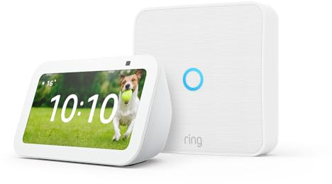Echo Show 5 (Ultimo modello) | Bianco + Ring Intercom Video (versione 2025, ultimo modello)