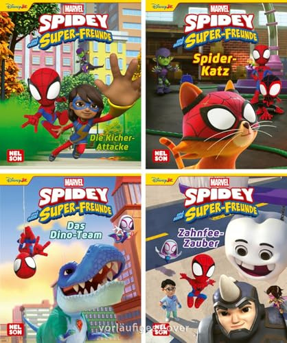 Nelson Mini-Bücher: 4er Spidey und seine Freunde 9-12: 4 Mini-Bücher im Set | Vorlesespaß für MARVEL-Fans ab 3 Jahren