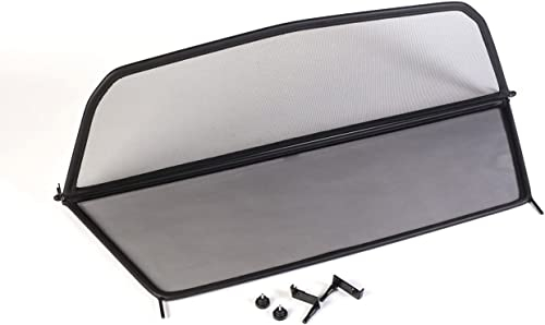 GermanTuningParts Windschott für BMW e46 - Klappbar - mit Schnellverschluss – Schwarz | Windabweiser | Windblocker | Wind Deflector