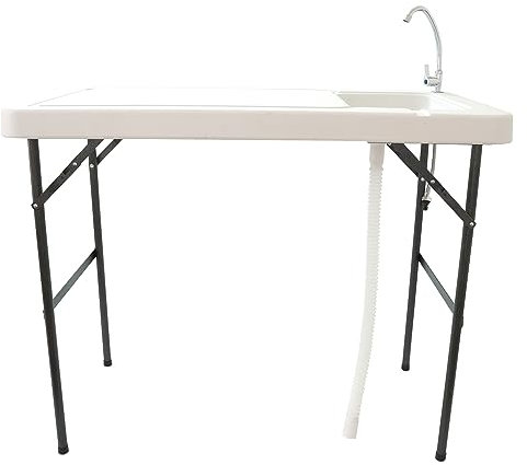 LEMODO klappbarer Filetiertisch | tragbare Camping Spüle | Outdoor Waschbecken mit großer Arbeitsfläche | Mobiles Spülbecken zur Erweiterung der Outdoorküche | Outdoor Spüle ideal für Angler