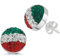 Vinani Ohrstecker unisex aus 925 Sterling Silber Italien Fahne bandiera tricolore grün weiß rot Zirkonia Steine Fußball Ohrringe Flagge 2OFI