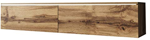 Mirjan24 TV Lowboard Stone, TV Schrank, Fernsehschrank, Grifflose Öffnen, Hängeschrank Hochglanz Matt Wohnwand (Wotan, Modell: 140 / ohne LED Beleuchtung)