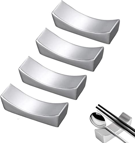 Sunbbingsp VKJO Juego de 4 hogar Palillos Soporte para Cubiertos (Plata), Acrylic