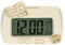 THUN - Digitaluhr mit Schmetterlingen und Blumen - Linie Elegance - Wohnaccessoires und Dekoration - Keramik, digitaler Mechanismus - 16 x 5,5 x 11,6 cm h