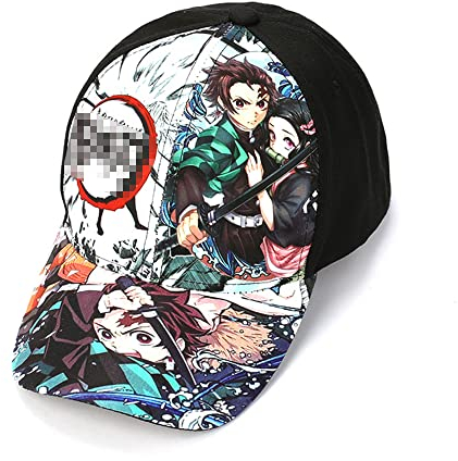 Jiumaocleu Anime Hut Kamado Tanjiro, Kamado Nezuko, Rengoku Kyoujurou, Kochou Shinobu, Tomioka Giyuu Merch Baseballmützen Cosplay Zubehör Geschenk für Fans, Typ 1, M