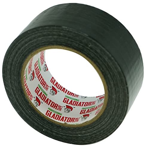 (1 pack) Strong Gladiator® Black Premium Heavy Duty Duct Cloth Waterproof Gaffer Gaffa Tape 48MM X 50M (35 MESH) very strong