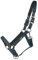 QHP Halfter Deluxe weich gepolstert 3-Fach verstellbar (Warmblut, dunkelgrün)