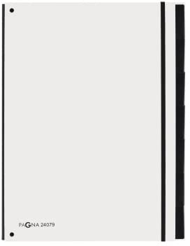 Pagna Pultordner Trend Din A4 Blanko Karton, Polypropylenfolie Kaschiert 7 Fächer, Weiß, 26.5cm x 34cm